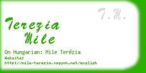 terezia mile business card